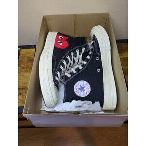 Comme des Garçons PLAY x Converse Chuck 70 High Single Heart - Black, Size 9